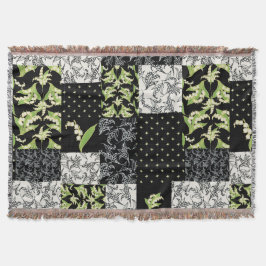 Manta Lily-of-the-Valley Faux Patchwork Black