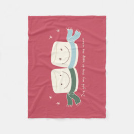 Manta linda de las vacaciones de invierno del amor