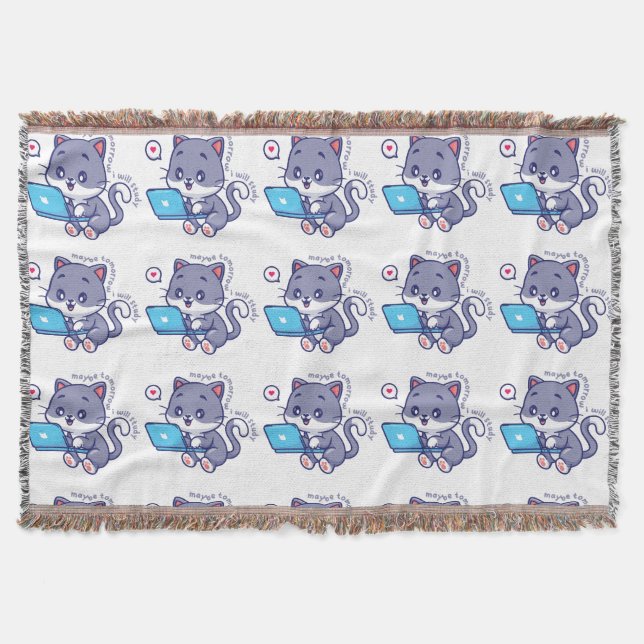 Manta linda estudiante perezosa - tal vez mañana estudia (Anverso)