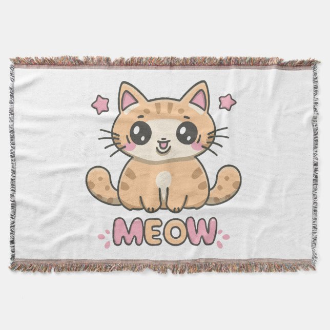 Manta lindo gato meow (Anverso)