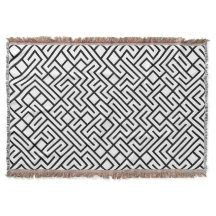 Líneas de laberinto minimalista Patrón negro