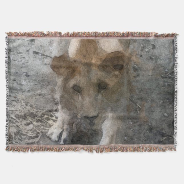Manta Lioness de acuarela (Anverso)