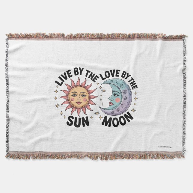 Manta Live by the Sun Love by the Moon Retro Tote Bag (Anverso)