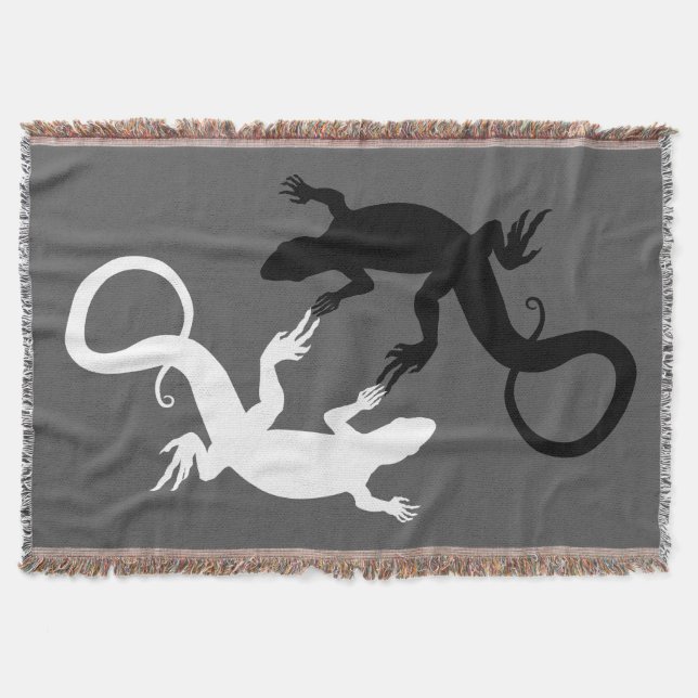 Manta Lizard Art Blankets Reptile Lizard Throw Blanket (Anverso)