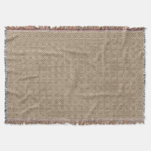 Manta Llave griega, tonos marrones