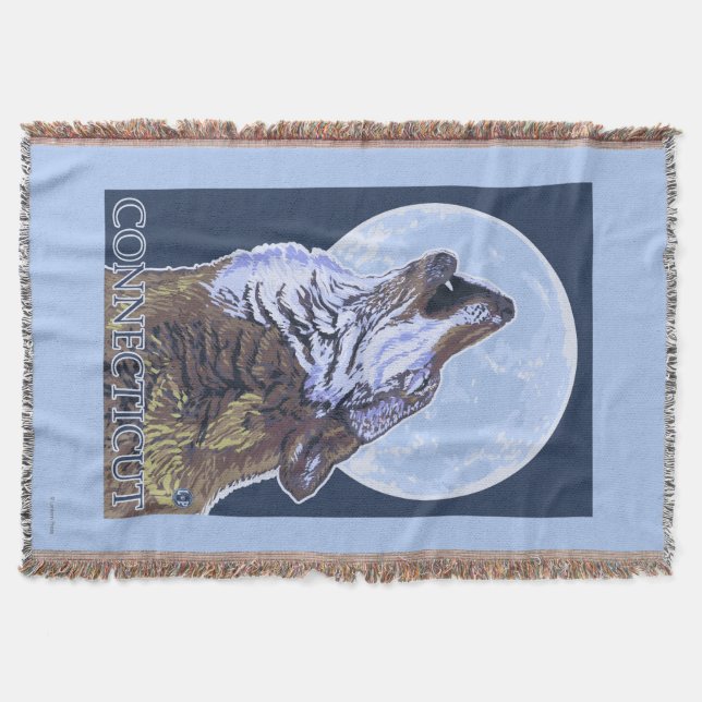 Manta Lobo de ConnecticutHowling (Anverso)