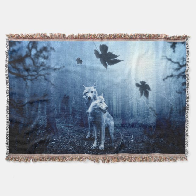 Manta Lobos en el bosque al amanecer (Anverso)