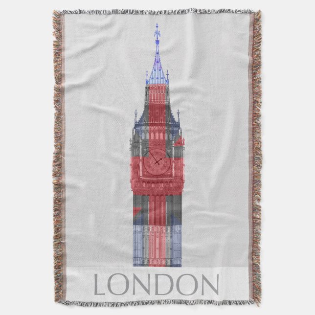 Manta London Big Ben Union Jack (Frente vertical)