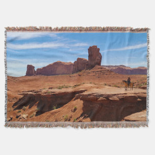 Manta Lone Cowboy Throw Blanket