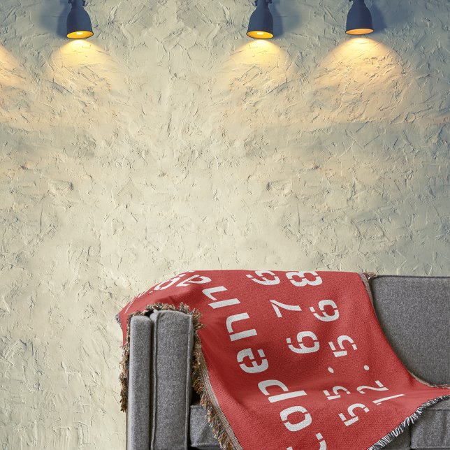 Manta Longitud de la Latitude de Copenhague (Coordinating home decor and drinkware available)