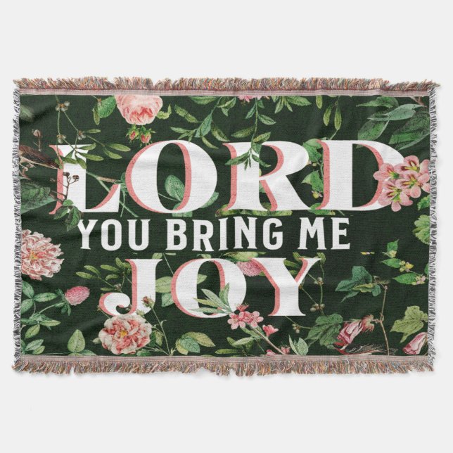 Manta Lord You Bring Me Joy Floral Christian (Anverso)