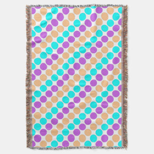 Manta Los grandes puntos de polka multicolores retro ses
