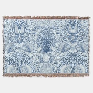 Manta Los tesoros de la playa en azul