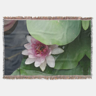 Manta Lotus Flower Photography Throw Blanket