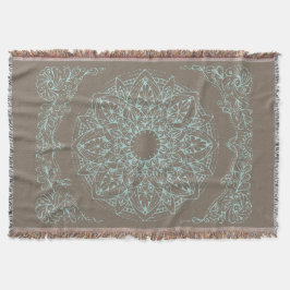 Manta Lotus On The Beach - Throw Blanket