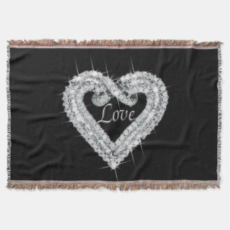 Manta Love Diamond Heart Throw Blanket