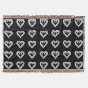 Manta Love Diamond Heart Throw Blanket
