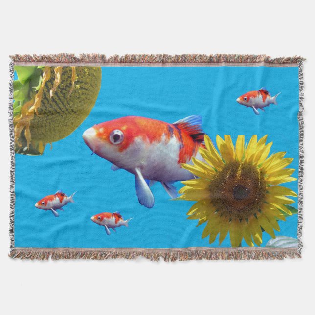Manta Love Goldfish Throw Blanket (Anverso)