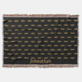 Manta Lubina de Boca Grande Estampado Negro