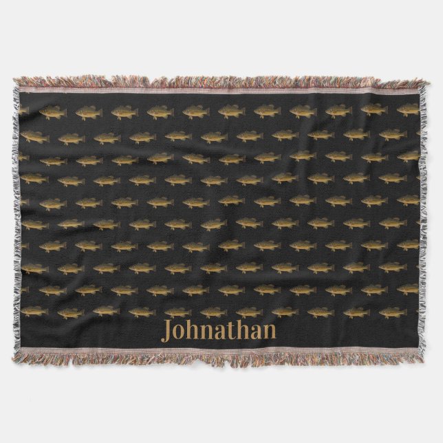 Manta Lubina de Boca Grande Estampado Negro (Anverso)