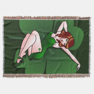 Manta Lucky Blanket Lucky Pinup Chica Throw Blanket Gift
