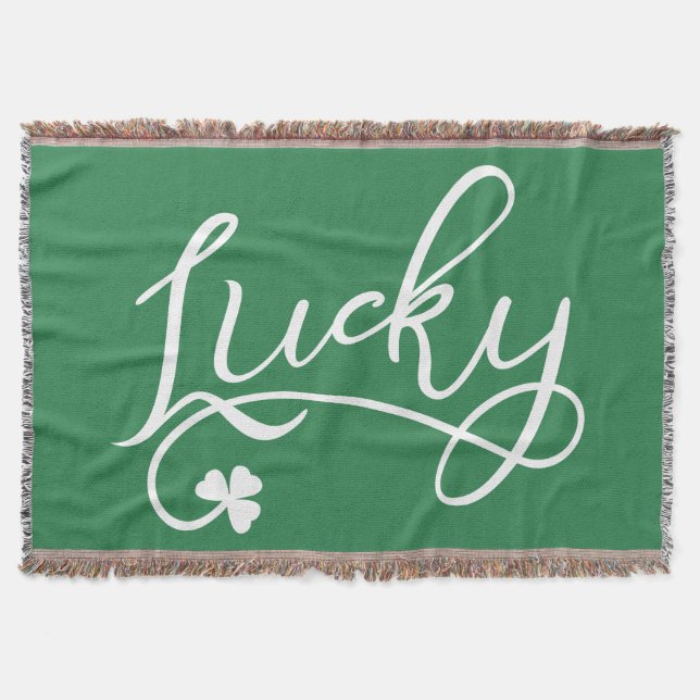 Manta Lucky Shamrock St Patricks Day Irlandés (Anverso)
