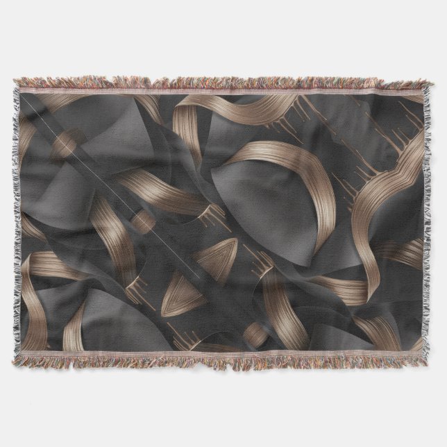 Manta Lujo Masculino Moderno con Flujo de Bronce (Anverso)