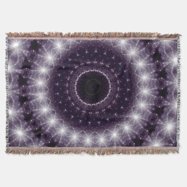 Manta Luminosa encaje redondo negro y blanco (Anverso)