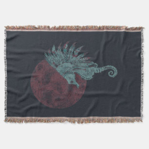 Manta luna roja de caballito de mar