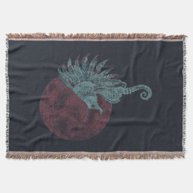 Manta luna roja de caballito de mar (Anverso)