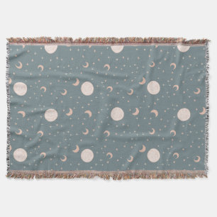 Manta Luna y estrellas - azul
