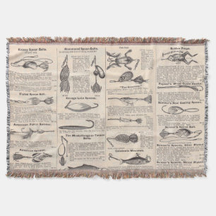 Manta Lures de la pesca de vintage: pescador de la época