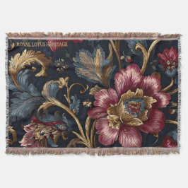 Manta Luxury Indian Floral Blanket Vintage Royal