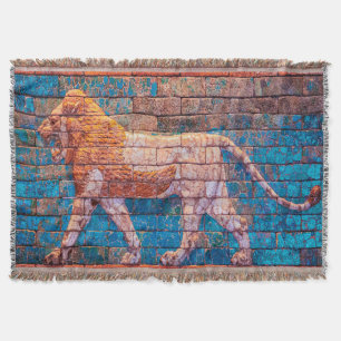 Manta Lyon of Babylon woven jackard blanket