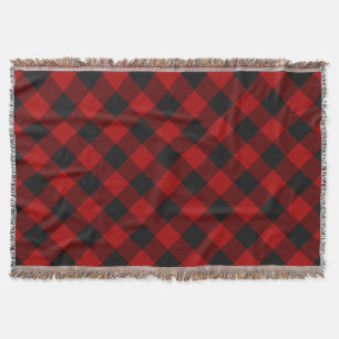 Manta MacGregor Rob Roy Cuadros de Búfalo Rojos