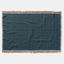 Manta MacLeod azul oscuro y verde de clan Skye Plaid