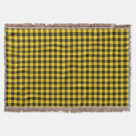 Manta MacLeod Clan Amarillo y Tartán escocés Negro