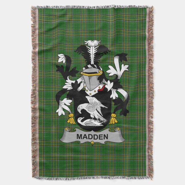 Manta Madden irlandés o O_Madden Escudo familiar de arma (Frente vertical)