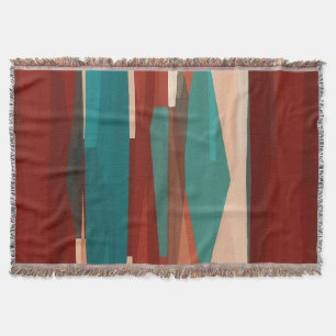 Manta Madera y turquesa