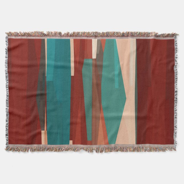 Manta Madera y turquesa (Anverso)