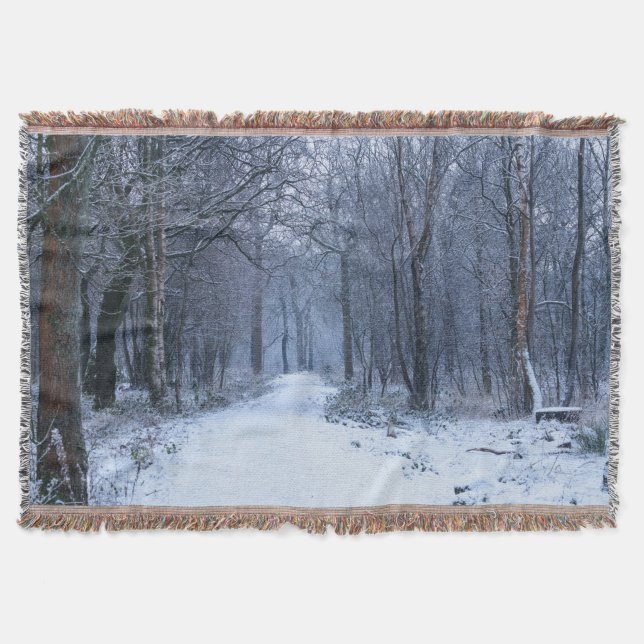 Manta Maderas escocesas del Bluebell en invierno (Anverso)