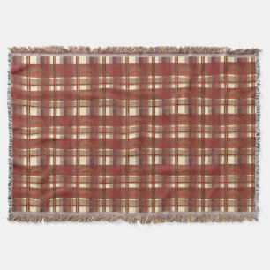 Manta Madrás Plaid Cae Rojo