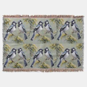 Manta Magpies Australianos En La Pintura De Petróleo De