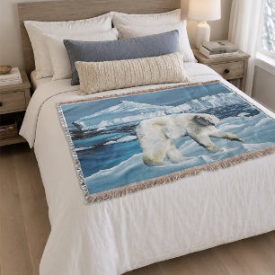Manta Majestuoso Oso Polar Ártico Glaciares Azules Icebe