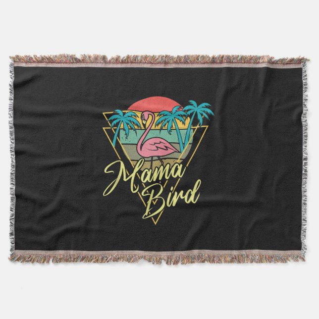 Manta Mama Bird Flamingo Sunset Palm Tree Beach 80 (Anverso)