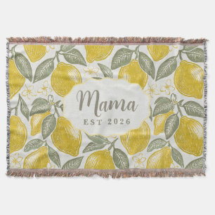Manta Mama Est Limones de la Costa Amalfitana Tejidos