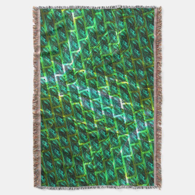 Manta ¿Mancha verde, arañada, cuadrícula o ladrillo dife (Frente vertical)