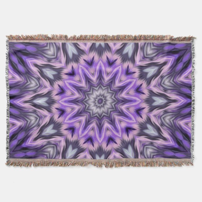 Manta Mandala púrpura de Lilac (Anverso)