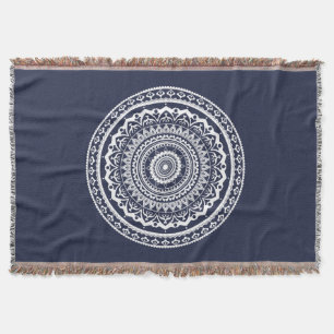 Manta Mandalas Blancas Deja que el mar te libere