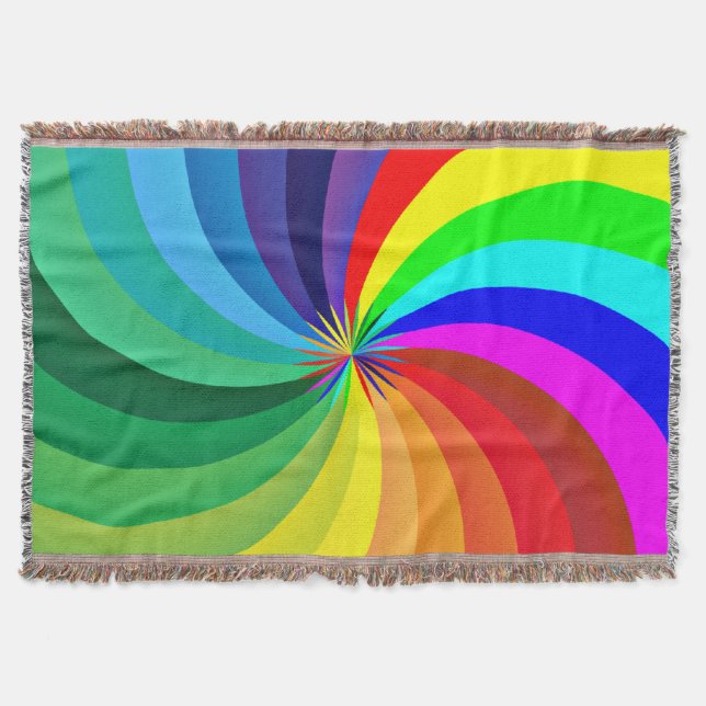 Manta Mandalas de Colores de Arcoíris-46556 (Anverso)